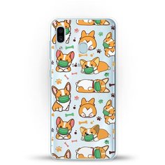Силиконовый чехол Корги в масках на Samsung Galaxy A30 Andy & Paul