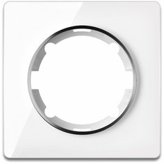 Рамка OneKeyElectro горизонтальная стеклянная одинарная, цвет белый