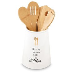 Банка-подставка с кух.инструментами (5 инстр.из бамбука) Kitchen Elements Easy Life EL-R1911_KITE