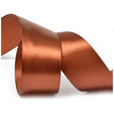 Лента атласная 1 1/2 (38мм) цв.3135 коричневый IDEAL уп.27,4 м