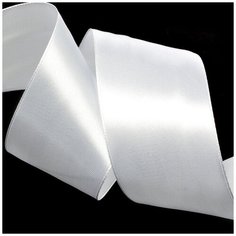 Лента атласная 2 (50мм) цв.3001 кипенно-белый IDEAL уп.27,4 м