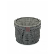Коробка круглая с крышкой JUTE 2л темно-серый,CURVER