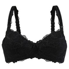 Бюстгальтер для кормления с широкими бретелями "Компромисс", размер 75Е, черный Mama Com.Fort