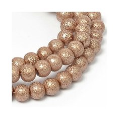 Бусины стеклянные "Tesoro", 10 мм, 84 см, цвет кофейный, 90 ±3 бусины (арт. TS-GB21)