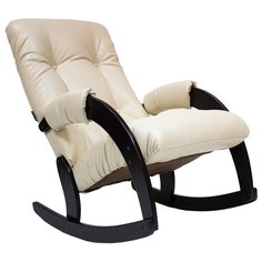 Кресло-качалка Модель 67, Венге, экокожа Polaris Beige Komfort