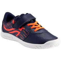 Кроссовки для тенниса детские TS 130 ASTEROID, размер: EU37, цвет: Асфальтово-Синий/Неоновый Алый/Белоснежный ARTENGO Х Декатлон Decathlon