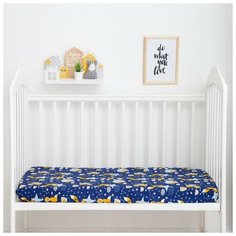 Простыня на резинке "LoveLife" Милые друзья 60*120+20 см, 100 % хлопок, сатин 5800931