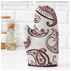 Варежка-прихватка "Этель" Восточные узоры 20х27см,100% х/л, ватин 250г/м2 (двухстороняя) 5376641