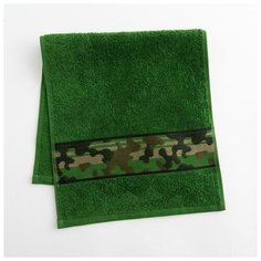 Полотенце махровое Love Life "Милитари" 30*60 см, цв. хаки, 100% хлопок, 360 г/м2 5479460