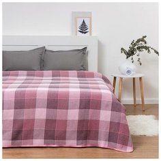 Покрывало, 140х200см, бел/ярк.роз/дым рап.3 53018 30%хлопок, 70%пэ 6708733 Vladi