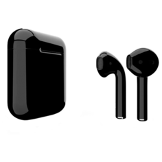 Беспроводные наушники Apple AirPods 2 Color (беспроводная зарядка чехла), глянцевый черный