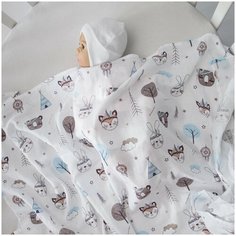 Пеленка муслиновая Amarobaby Rainbow Индейцы 135х115