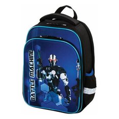 Ранец BRAUBERG QUADRO, 3 отделения, с брелком, "Robot", 37х28х18 см, 229957