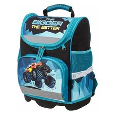 Ранец юнландия WISE для начальной школы, "Monster-truck", 37х29х15 см, 229948