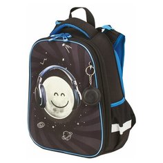 Ранец BRAUBERG PREMIUM, 2 отделения, с брелком, "Moon", светящийся, 38х29х16 см, 229905