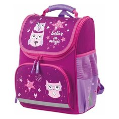 Ранец пифагор BASIC, с эргономичной спинкой, "Smart owls", 35х28х18 см, 229933
