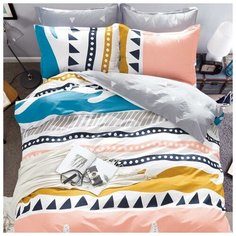 КПБ Афина 2сп c Евро прост.диз.920 180х217, 200х217, 70х70см 2шт, сатин 125г/м хл100% Afina