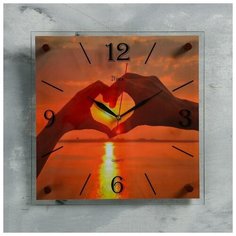 Часы настенные 21 век серия: Море, "Любовь", 35*35 см