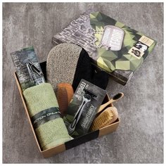 Набор подарочный "Настоящему герою" полотенце и акс (5 предм) 4681000 Этель