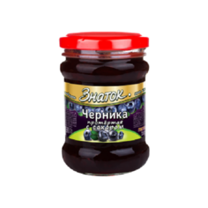 Черника протертая с сахаром Знаток -0,280 кг) стекло