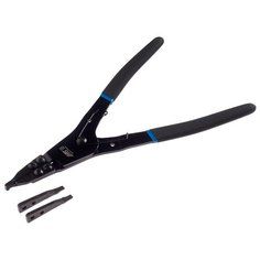 Съемник стопорных колец со сменными губками 3.5х8мм, диапазон 8-75мм, длина 330мм (щипцы). JTC-4066