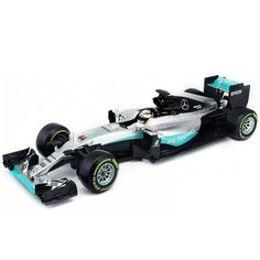 Bburago Машинка металлическая Формула-1 Mercedes F1 W07 Hybrid 2016 №44 Lewis Hamilton, 1:18
