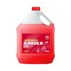 Антифриз Аляsка Antifreeze -40°C G11 Красный 10 кг Alyaska