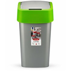 Контейнер для мусора FLIP BIN 25л зеленый,CURVER