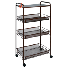 Этажерка ЗМИ Ладья 34КС, 4 полки, материал: металл, ШxГxВ: 45х30х88 см, Медный "Антик"