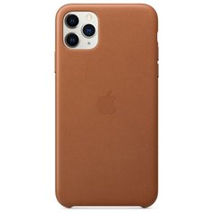 Чехол-накладка Apple кожаный для iPhone 11 Pro Max золотисто‑коричневый