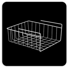 Подвесной органайзер Nesh для кухни / шкафа / стола. Подвесная полка - корзина сетчатая, белый