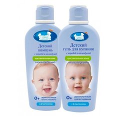 Наша мама Набор: Детский шампунь, 250 мл + Детский гель для купания мягкого действия, 250 мл