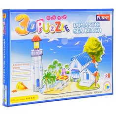 3D-пазл Zilipoo 3D Романтический пляж (589-J), 39 дет.