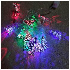 Новогодняя светодиодная гирлянда в металлическом корпусе Ёлки серебряные 3 м, разноцветный Baziator