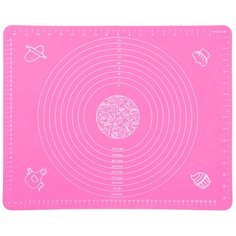 Коврик для выпечки и раскатки теста многоразовый силиконовый iQZiP 40см х 50см цвет розовый, термостойкий до +250°С