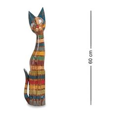 Статуэтка Кошка 60 см (албезия, о.Бали) 99-034 113-403855 Decor & Gift