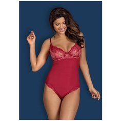 Оригинальное боди Rosalyne (Размер : L-XL) (Цвет : бордовый) (Состав : 85% полиамид, 15% эластан) Obsessive