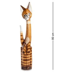 Статуэтка Кошка 80 см (албезия, о.Бали) 99-026 113-403847 Decor & Gift