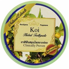 Тайская травяная органическая зубная паста с экстрактом Кои Rochjana 30гр.