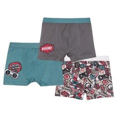 Трусы Bossa Nova 3 шт., размер 32, серый/зеленый/разноцветный