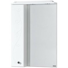 Зеркальный шкаф AQUATON Лиана 1A166202LL01L 650x145x850 лев.,подсветка, выкл., розетка, белый глянец Акватон