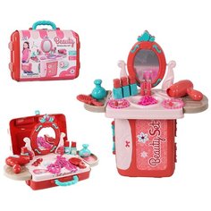 Игровой набор трюмо 3 в 1, с аксессуарами, в чемодане Tong DE