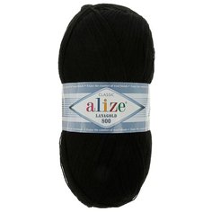 Пряжа Alize Lanagold 800, 49 % шерсть, 51 % акрил, 100 г, 800 м, 60 черный