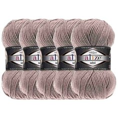 Пряжа Alize Superlana Midi, 25 % шерсть, 75 % акрил, 100 г, 170 м, 5 шт., 541 норка