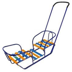 Nika Kids Санки-двойняшки, цвет синий