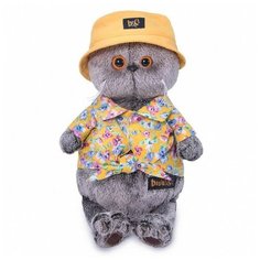 Мягкая игрушка Budi Basa в подарочной коробке - кот Басик в панаме - 30см Basik&Co