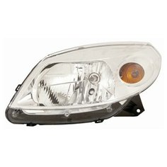RENAULT SANDERO фара левая +/- корректор внутри хром 551-1170L-LDEM1 неоригинал Depo
