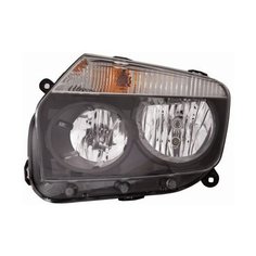 RENAULT DUSTER фара ЛЕВАЯ+/- под корректор внутри черная 551-1186L-LDEM2 неоригинал Depo