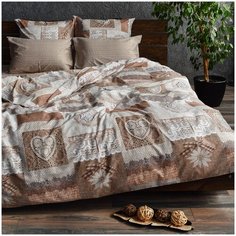 Комплект постельного белья Сатин-Комфорт 14-106 Хлопок 100%, 2-х-спальный, Бежевый Tana