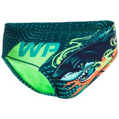 Плавки для водного поло для мальчиков зеленые SHARK, размер: 141-150 CM 10-11, цвет: Неоновый Зеленый WATKO Х Декатлон Decathlon